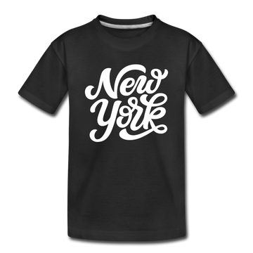 New York Youth T-Shirt - Hand Lettered Youth New York Tee - black