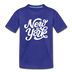 New York Youth T-Shirt - Hand Lettered Youth New York Tee - royal blue