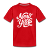 New York Youth T-Shirt - Hand Lettered Youth New York Tee - red
