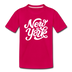 New York Youth T-Shirt - Hand Lettered Youth New York Tee - dark pink