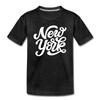 New York Youth T-Shirt - Hand Lettered Youth New York Tee - charcoal gray
