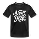 New York Youth T-Shirt - Hand Lettered Youth New York Tee - charcoal gray