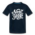 New York Youth T-Shirt - Hand Lettered Youth New York Tee - deep navy