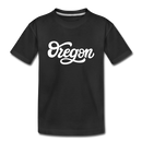 Oregon Youth T-Shirt - Hand Lettered Youth Oregon Tee - black