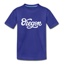 Oregon Youth T-Shirt - Hand Lettered Youth Oregon Tee - royal blue