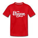 Oregon Youth T-Shirt - Hand Lettered Youth Oregon Tee - red