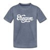 Oregon Youth T-Shirt - Hand Lettered Youth Oregon Tee - heather blue