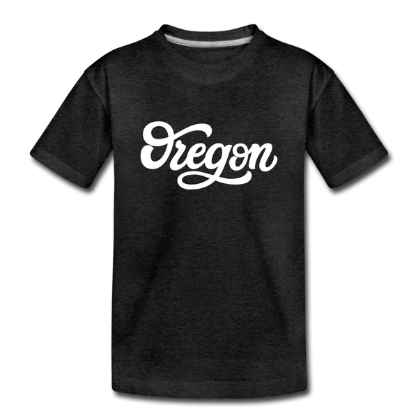 Oregon Youth T-Shirt - Hand Lettered Youth Oregon Tee - charcoal gray