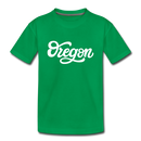 Oregon Youth T-Shirt - Hand Lettered Youth Oregon Tee - kelly green