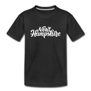 New Hampshire Youth T-Shirt - Hand Lettered Youth New Hampshire Tee - black
