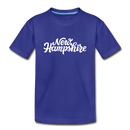 New Hampshire Youth T-Shirt - Hand Lettered Youth New Hampshire Tee - royal blue