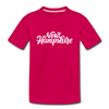 New Hampshire Youth T-Shirt - Hand Lettered Youth New Hampshire Tee - dark pink