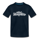 New Hampshire Youth T-Shirt - Hand Lettered Youth New Hampshire Tee - deep navy