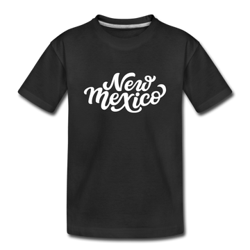 New Mexico Youth T-Shirt - Hand Lettered Youth New Mexico Tee - black