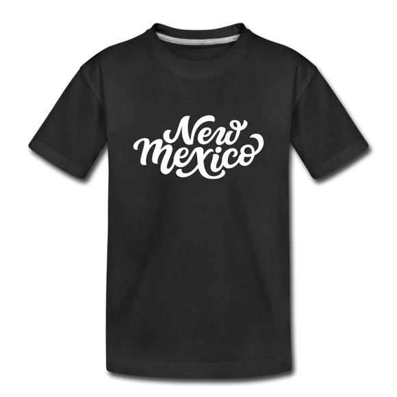 New Mexico Youth T-Shirt - Hand Lettered Youth New Mexico Tee - black