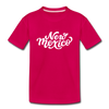 New Mexico Youth T-Shirt - Hand Lettered Youth New Mexico Tee - dark pink