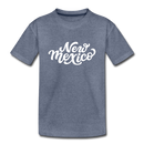New Mexico Youth T-Shirt - Hand Lettered Youth New Mexico Tee - heather blue