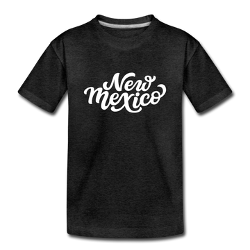 New Mexico Youth T-Shirt - Hand Lettered Youth New Mexico Tee - charcoal gray