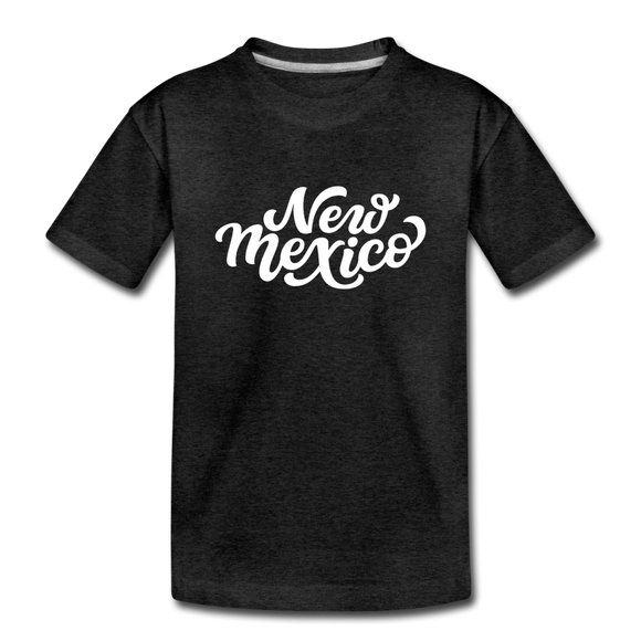 New Mexico Youth T-Shirt - Hand Lettered Youth New Mexico Tee - charcoal gray