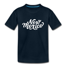 New Mexico Youth T-Shirt - Hand Lettered Youth New Mexico Tee - deep navy