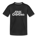 North Carolina Youth T-Shirt - Hand Lettered Youth North Carolina Tee - black