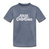 North Carolina Youth T-Shirt - Hand Lettered Youth North Carolina Tee - heather blue