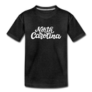 North Carolina Youth T-Shirt - Hand Lettered Youth North Carolina Tee - charcoal gray