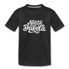 North Dakota Youth T-Shirt - Hand Lettered Youth North Dakota Tee - black