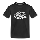 North Dakota Youth T-Shirt - Hand Lettered Youth North Dakota Tee - black
