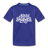 North Dakota Youth T-Shirt - Hand Lettered Youth North Dakota Tee - royal blue