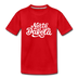 North Dakota Youth T-Shirt - Hand Lettered Youth North Dakota Tee - red