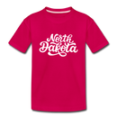 North Dakota Youth T-Shirt - Hand Lettered Youth North Dakota Tee - dark pink