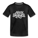 North Dakota Youth T-Shirt - Hand Lettered Youth North Dakota Tee - charcoal gray
