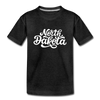 North Dakota Youth T-Shirt - Hand Lettered Youth North Dakota Tee - charcoal gray