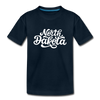 North Dakota Youth T-Shirt - Hand Lettered Youth North Dakota Tee - deep navy