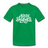 North Dakota Youth T-Shirt - Hand Lettered Youth North Dakota Tee - kelly green
