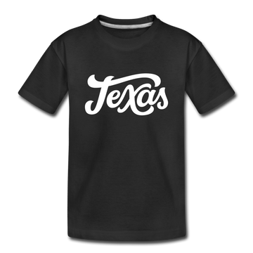 Texas Youth T-Shirt - Hand Lettered Youth Texas Tee - black