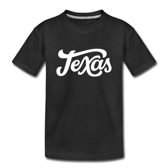 Texas Youth T-Shirt - Hand Lettered Youth Texas Tee - black