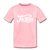 Texas Youth T-Shirt - Hand Lettered Youth Texas Tee - pink