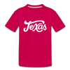 Texas Youth T-Shirt - Hand Lettered Youth Texas Tee - dark pink