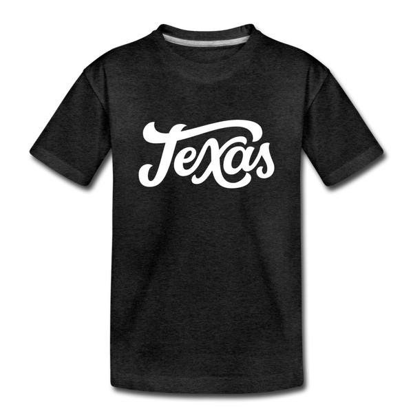 Texas Youth T-Shirt - Hand Lettered Youth Texas Tee - charcoal gray