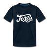 Texas Youth T-Shirt - Hand Lettered Youth Texas Tee - deep navy