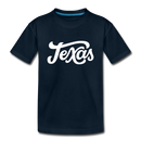 Texas Youth T-Shirt - Hand Lettered Youth Texas Tee - deep navy