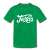 Texas Youth T-Shirt - Hand Lettered Youth Texas Tee - kelly green