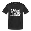 Rhode Island Youth T-Shirt - Hand Lettered Youth Rhode Island Tee - black