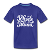 Rhode Island Youth T-Shirt - Hand Lettered Youth Rhode Island Tee - royal blue