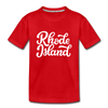 Rhode Island Youth T-Shirt - Hand Lettered Youth Rhode Island Tee - red