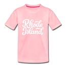 Rhode Island Youth T-Shirt - Hand Lettered Youth Rhode Island Tee - pink