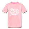 Rhode Island Youth T-Shirt - Hand Lettered Youth Rhode Island Tee - pink