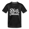 Rhode Island Youth T-Shirt - Hand Lettered Youth Rhode Island Tee - charcoal gray